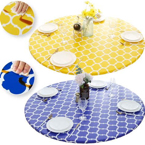 outdoor tablecloth round vinyl|36 round fitted vinyl tablecloth.